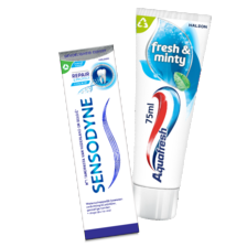 Alle Sensodyne, Parodontax of Aquafresh*